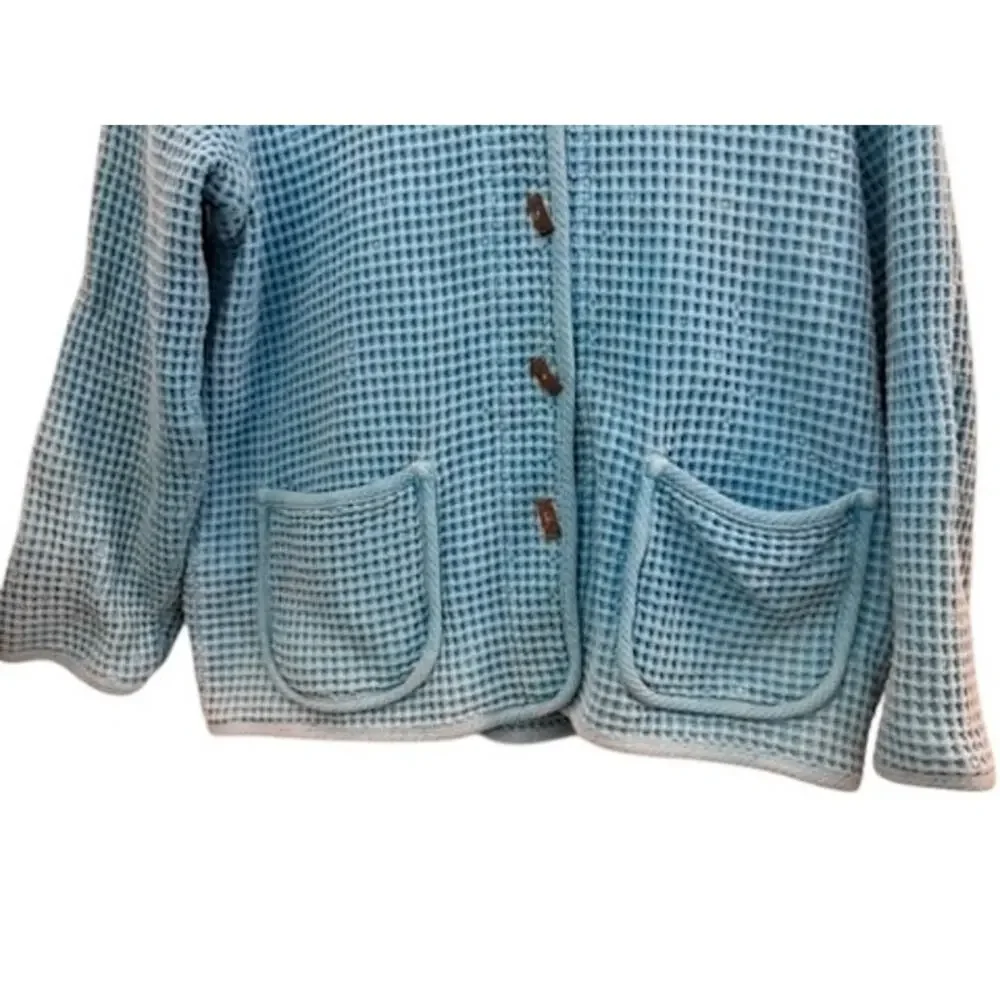 Focus Casual Lifestyle Collection Waffle Jacket Vintage Cotton Beachy Textured
